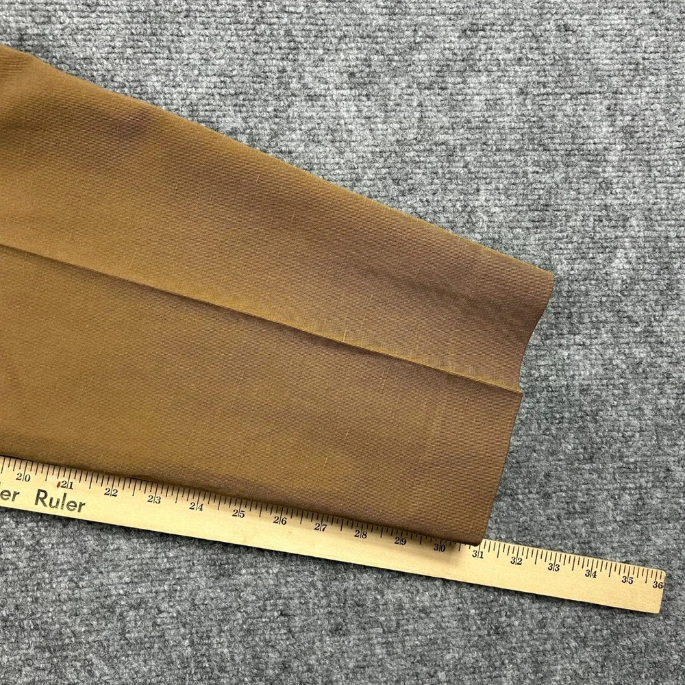 Banana Republic Dress Pants Mens‎ 42R Brown Italian Fabric Emmetex Cotton Linen